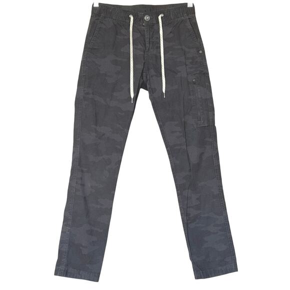 Vuori Pants Gray Black Camouflage Ripstop Cargo Canvas Drawstring Womens XS - Picture 3 of 11